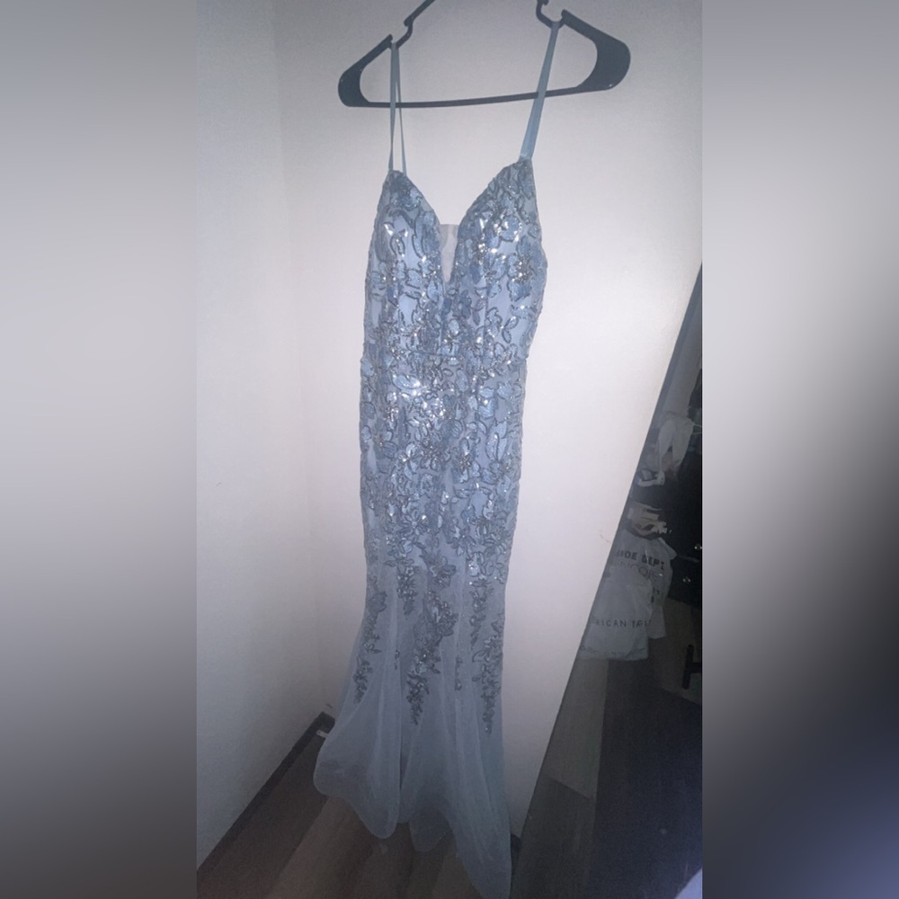 B. Darlin Light Blue Sequin Dress